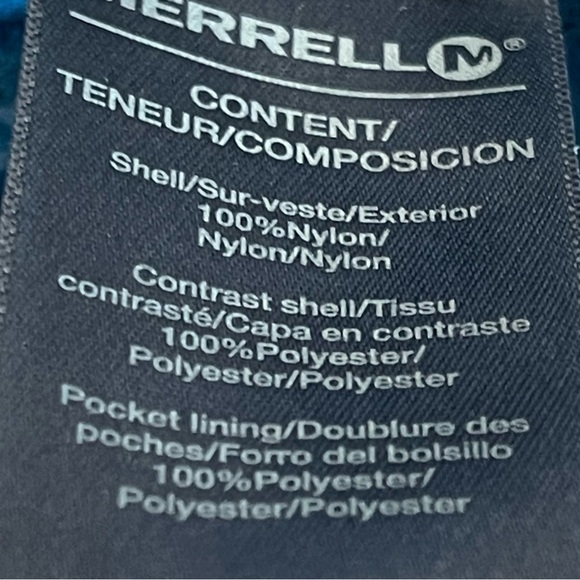Merrell Size Small zippered up the front Wind Breaker jacket teal outdoor rain - Picture 6 of 16